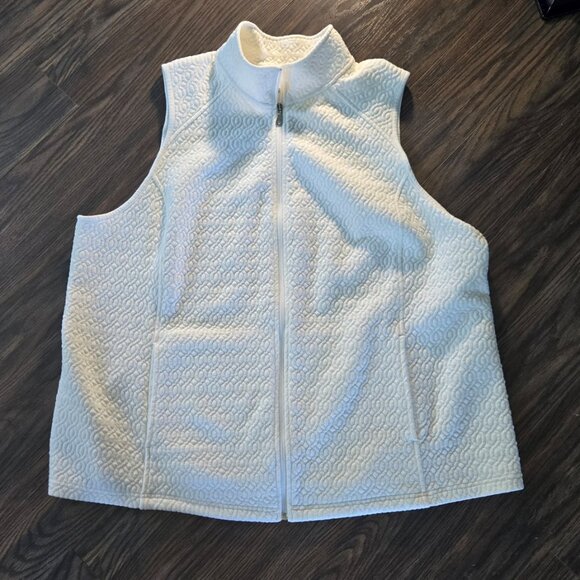 CROFT & BARROW Creamy White Quilted Vest SIZE 2X - Picture 1 of 6